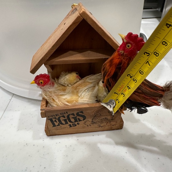 Vintage! Chicken Rooster Babies In A Hen House. ♥️ chicken 🐔 🐓REAL LIKE!!! FIRM! - Picture 9 of 9